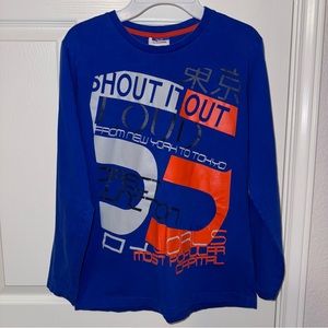 Yigga Longsleeve Top Blue/Orange/Gray 14(146-152)